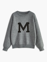 Letter Printed Loose Sweater
